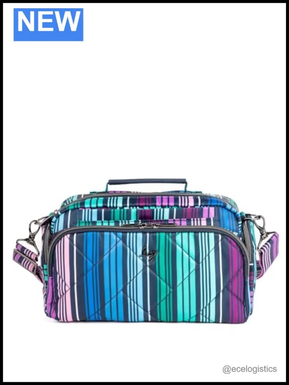 Organized Crossbody Bag with RFID Protection, Adjustable Strap